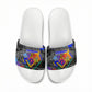 Prince Hall Freemasonry Slide Sandals Colorful Graffiti Paint Splatter On Urban Stone Wall