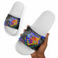 Prince Hall Freemasonry Slide Sandals Colorful Graffiti Paint Splatter On Urban Stone Wall