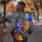Prince Hall Freemasonry Sweatshirt Colorful Graffiti Paint Splatter On Urban Stone Wall