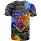 Prince Hall Freemasonry T shirt Colorful Graffiti Paint Splatter On Urban Stone Wall