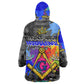 Prince Hall Freemasonry Wearable Blanket Hoodie Colorful Graffiti Paint Splatter On Urban Stone Wall