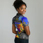 Prince Hall Freemasonry Women Polo Shirt Colorful Graffiti Paint Splatter On Urban Stone Wall
