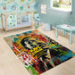 Martin Luther King Graffiti Afro Area Rug Colorful Spray Paint Quotes and Crown - African Pride
