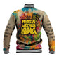 Martin Luther King Graffiti Afro Baseball Jacket Colorful Spray Paint Quotes and Crown - African Pride