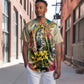 Martin Luther King Graffiti Afro Baseball Jersey Colorful Spray Paint Quotes and Crown - African Pride