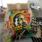 Martin Luther King Graffiti Afro Bedding Set Colorful Spray Paint Quotes and Crown - African Pride