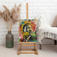 Martin Luther King Graffiti Afro Canvas Wall Art Colorful Spray Paint Quotes and Crown - African Pride