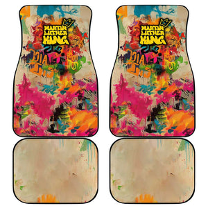 Martin Luther King Graffiti Afro Car Mats Colorful Spray Paint Quotes and Crown - African Pride