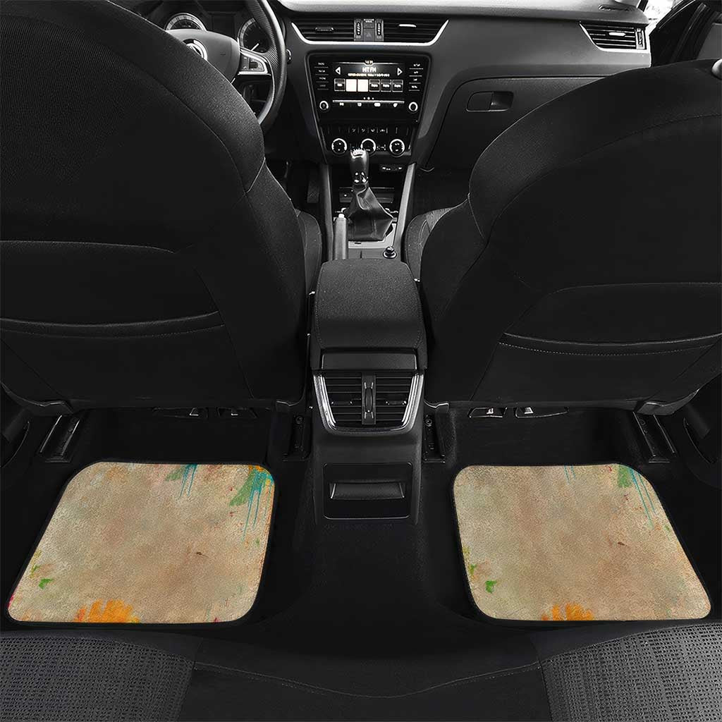 Martin Luther King Graffiti Afro Car Mats Colorful Spray Paint Quotes and Crown - African Pride