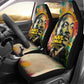 Martin Luther King Graffiti Afro Car Seat Cover Colorful Spray Paint Quotes and Crown - African Pride