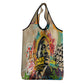 Martin Luther King Graffiti Afro Grocery Bag Colorful Spray Paint Quotes and Crown - African Pride