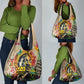 Martin Luther King Graffiti Afro Grocery Bag Colorful Spray Paint Quotes and Crown - African Pride