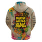 Martin Luther King Graffiti Afro Hoodie Colorful Spray Paint Quotes and Crown - African Pride