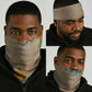 Martin Luther King Graffiti Afro Neck Gaiter Colorful Spray Paint Quotes and Crown - African Pride
