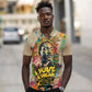Martin Luther King Graffiti Afro Polo Shirt Colorful Spray Paint Quotes and Crown - African Pride