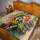 Martin Luther King Graffiti Afro Quilt Colorful Spray Paint Quotes and Crown - African Pride