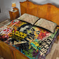 Martin Luther King Graffiti Afro Quilt Bed Set Colorful Spray Paint Quotes and Crown - African Pride