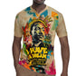 Martin Luther King Graffiti Afro Rugby Jersey Colorful Spray Paint Quotes and Crown - African Pride