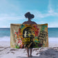 Martin Luther King Graffiti Afro Sarong Colorful Spray Paint Quotes and Crown - African Pride