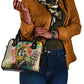 Martin Luther King Graffiti Afro Shoulder Handbag Colorful Spray Paint Quotes and Crown - African Pride