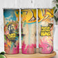 Martin Luther King Graffiti Afro Skinny Tumbler Colorful Spray Paint Quotes and Crown - African Pride