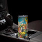 Martin Luther King Graffiti Afro Skinny Tumbler Colorful Spray Paint Quotes and Crown - African Pride