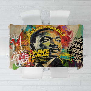 Martin Luther King Graffiti Afro Tablecloth Colorful Spray Paint Quotes and Crown - African Pride
