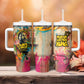 Martin Luther King Graffiti Afro Tumbler With Handle Colorful Spray Paint Quotes and Crown - African Pride
