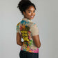 Martin Luther King Graffiti Afro Women Polo Shirt Colorful Spray Paint Quotes and Crown - African Pride