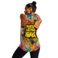 Martin Luther King Graffiti Afro Women Racerback Tank Colorful Spray Paint Quotes and Crown - African Pride