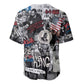 Martin Luther King Day Afro Baseball Jersey Civil Rights Leader - Classic American Street Graffiti - African Pride