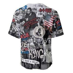 Martin Luther King Day Afro Baseball Jersey Civil Rights Leader - Classic American Street Graffiti - African Pride
