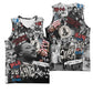 Martin Luther King Day Afro Basketball Jersey Civil Rights Leader - Classic American Street Graffiti - African Pride
