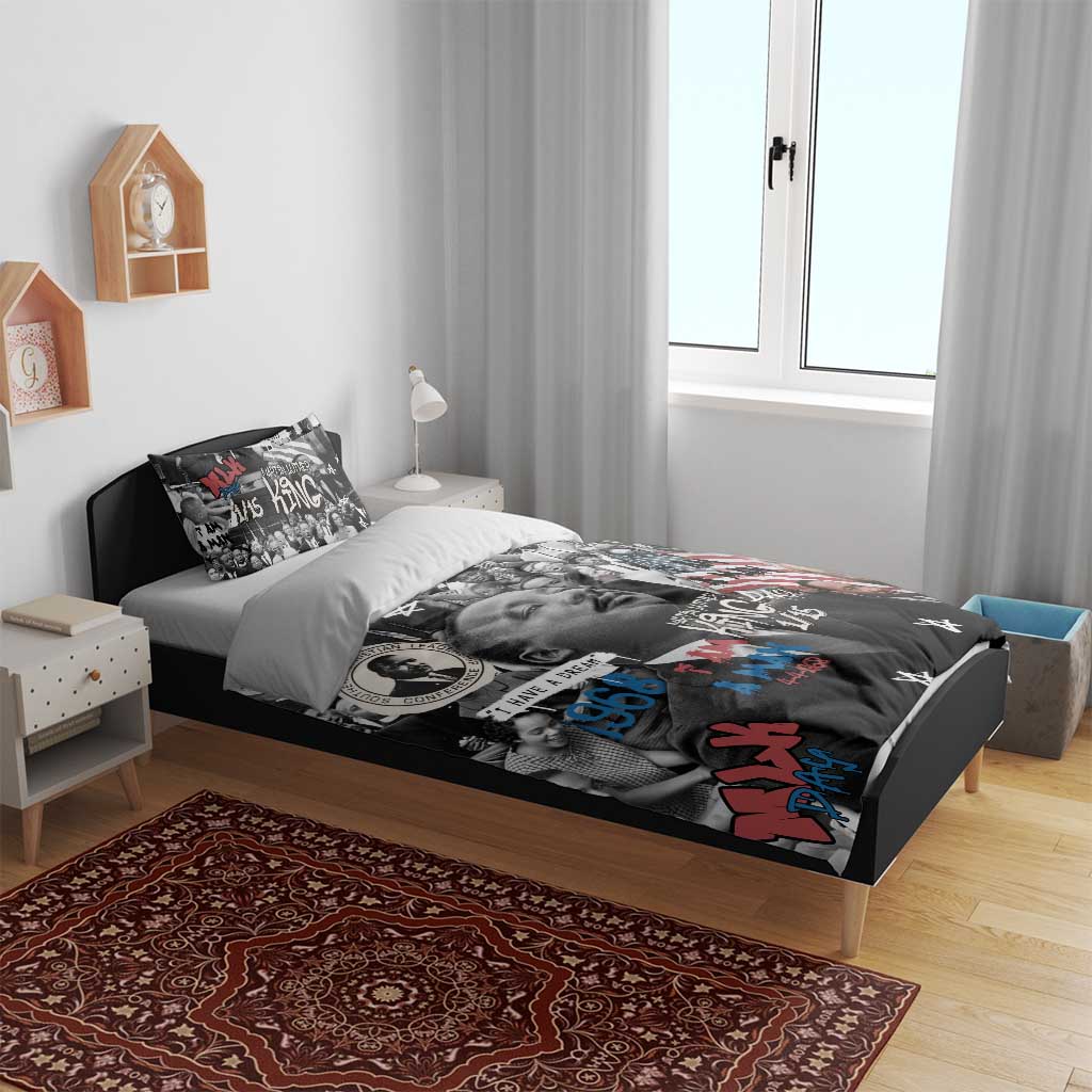 Martin Luther King Day Afro Bedding Set Civil Rights Leader - Classic American Street Graffiti - African Pride