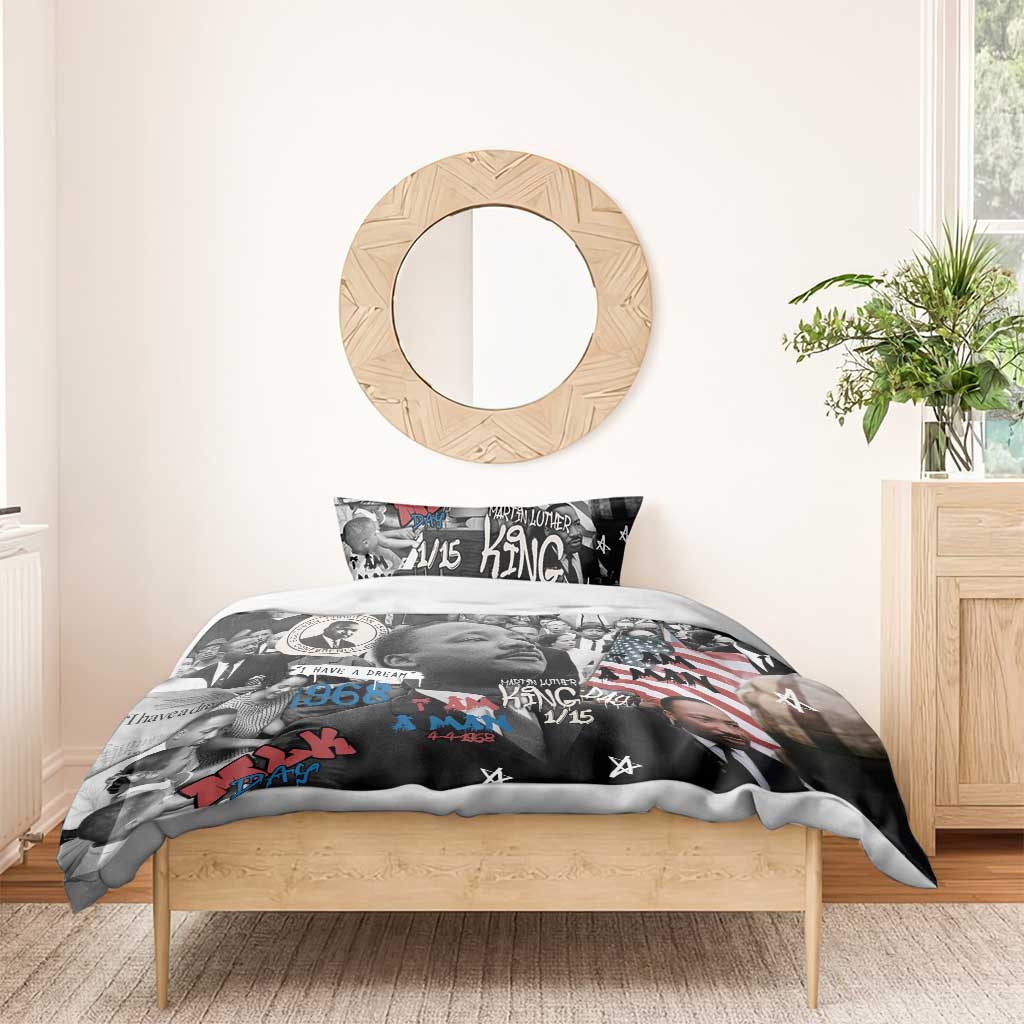 Martin Luther King Day Afro Bedding Set Civil Rights Leader - Classic American Street Graffiti - African Pride