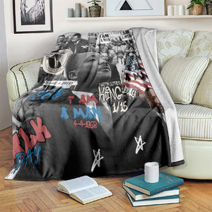 Martin Luther King Day Afro Blanket Civil Rights Leader - Classic American Street Graffiti - African Pride