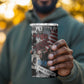 Martin Luther King Day Afro 4 in 1 Can Cooler Tumbler Civil Rights Leader - Classic American Street Graffiti - African Pride