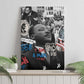 Martin Luther King Day Afro Canvas Wall Art Civil Rights Leader - Classic American Street Graffiti - African Pride