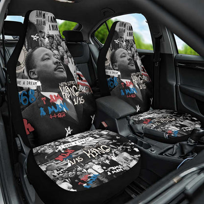 Martin Luther King Day Afro Car Seat Cover Civil Rights Leader - Classic American Street Graffiti - African Pride