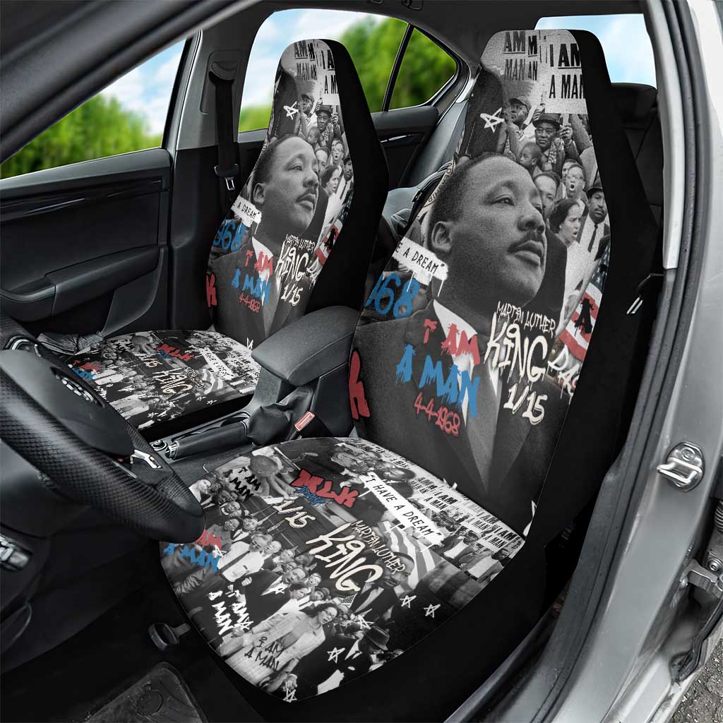 Martin Luther King Day Afro Car Seat Cover Civil Rights Leader - Classic American Street Graffiti - African Pride