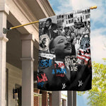 Martin Luther King Day Afro Garden Flag Civil Rights Leader - Classic American Street Graffiti - African Pride