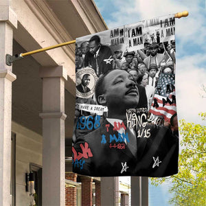 Martin Luther King Day Afro Garden Flag Civil Rights Leader - Classic American Street Graffiti - African Pride