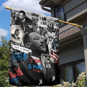 Martin Luther King Day Afro Garden Flag Civil Rights Leader - Classic American Street Graffiti - African Pride