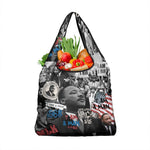 Martin Luther King Day Afro Grocery Bag Civil Rights Leader - Classic American Street Graffiti - African Pride