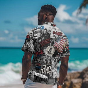 Martin Luther King Day Afro Hawaiian Shirt Civil Rights Leader - Classic American Street Graffiti - African Pride