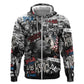 Martin Luther King Day Afro Hoodie Civil Rights Leader - Classic American Street Graffiti - African Pride