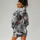 Martin Luther King Day Afro Hoodie Dress Civil Rights Leader - Classic American Street Graffiti - African Pride