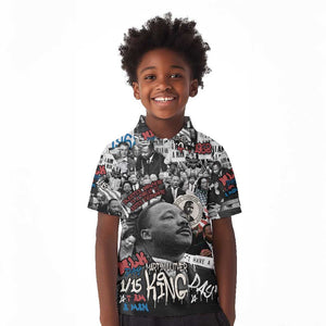 Martin Luther King Day Afro Kid Polo Shirt Civil Rights Leader - Classic American Street Graffiti - African Pride
