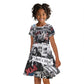 Martin Luther King Day Afro Kid Short Sleeve Dress Civil Rights Leader - Classic American Street Graffiti - African Pride