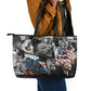 Martin Luther King Day Afro Leather Tote Bag Civil Rights Leader - Classic American Street Graffiti - African Pride